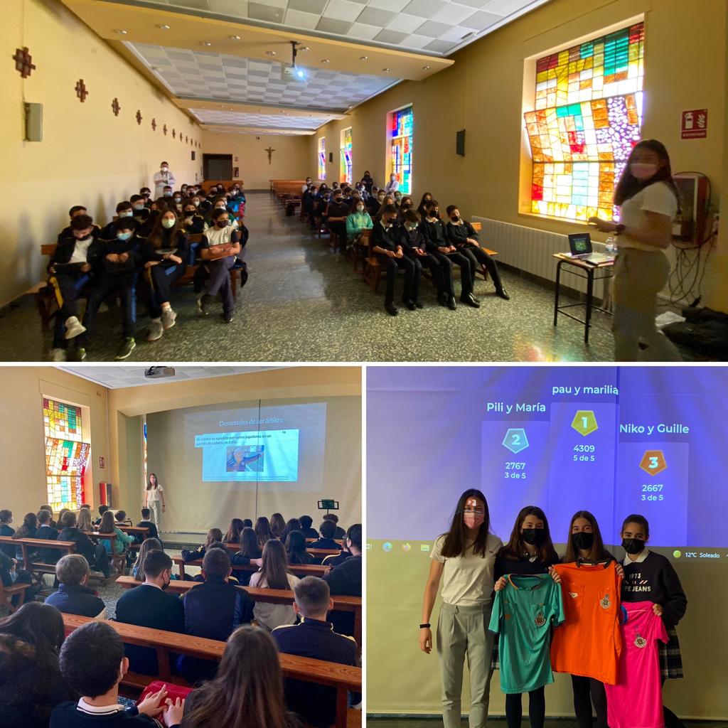 colegiocondes's tweet photo. Programa @PivaAragon: Mujer y Deporte.
Olatz Rivera Olmedo, árbitra de la Primera División Liga Iberdrola, ha compartido con nosotros sus conocimientos y su experiencia profesional. Gracias por enseñarnos tanto. @epsAragon @InnovaEducAr @SaresAragon #pivaaragón #pivateando https://t.co/nCq89Am1SC