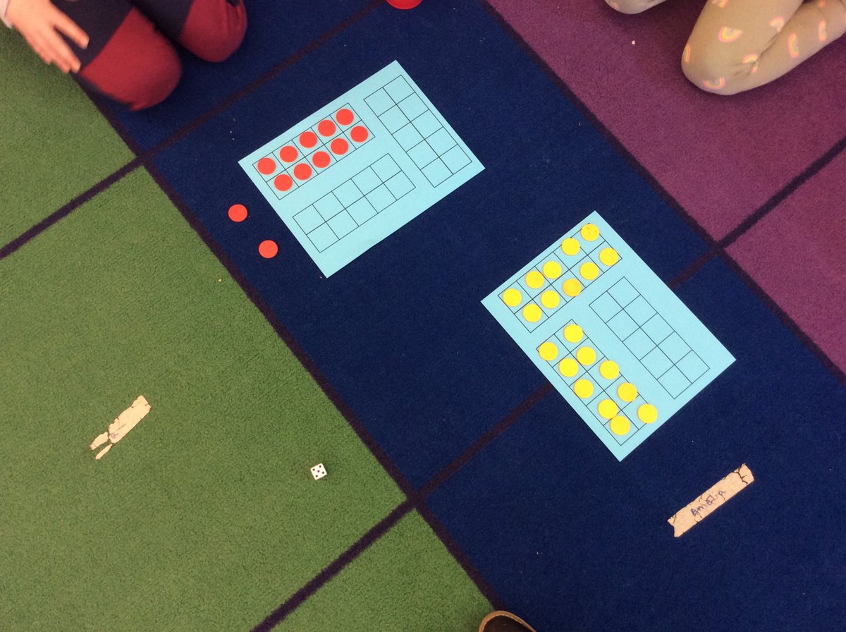 RawdingMolly's tweet photo. So much fun teaching 1st graders to play Pig today!  The cheers, the groans, the connections, the talk about numbers! Such #MathJoy! 

@MathforLove @mrsashew @Fiske109 @FiskeMath 
https://t.co/zOtfuAyFGa https://t.co/Hir261SFWo