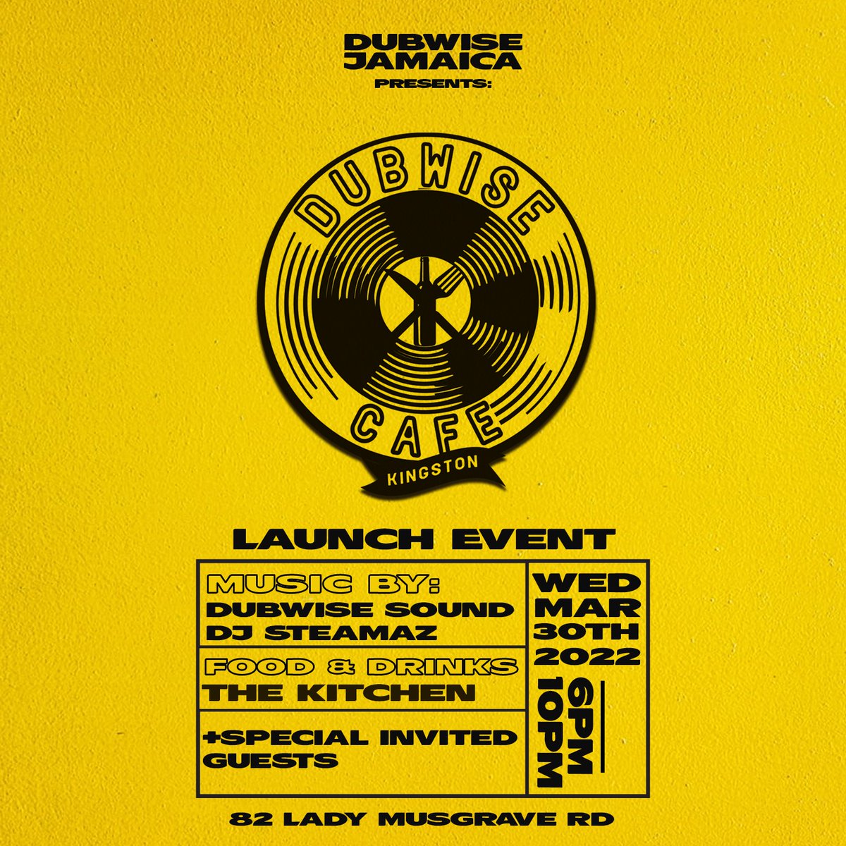 ·DUBWISE CAFE· 

Did you hear? <a href="/DubwiseJamaica/">Dubwise Jamaica</a>'s Dubwise Cafe is officially opening tomorrow at 6pm and you dont want to miss it!🥳 

Pairing good food with good music is always a plus in our book so follow <a href="/thedubwisecafe/">Dubwise Cafe</a> (IG) to see more!!!💛🖤 

#newwaveja