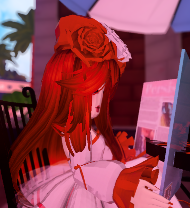 Tw1lightShAdow's tweet photo. Reading the latest magazines and enjoying the nice spring breeze in royale high! #royalehighphotoshoot #royalehighoutfits #royalehigh https://t.co/gcLM4mWSE9