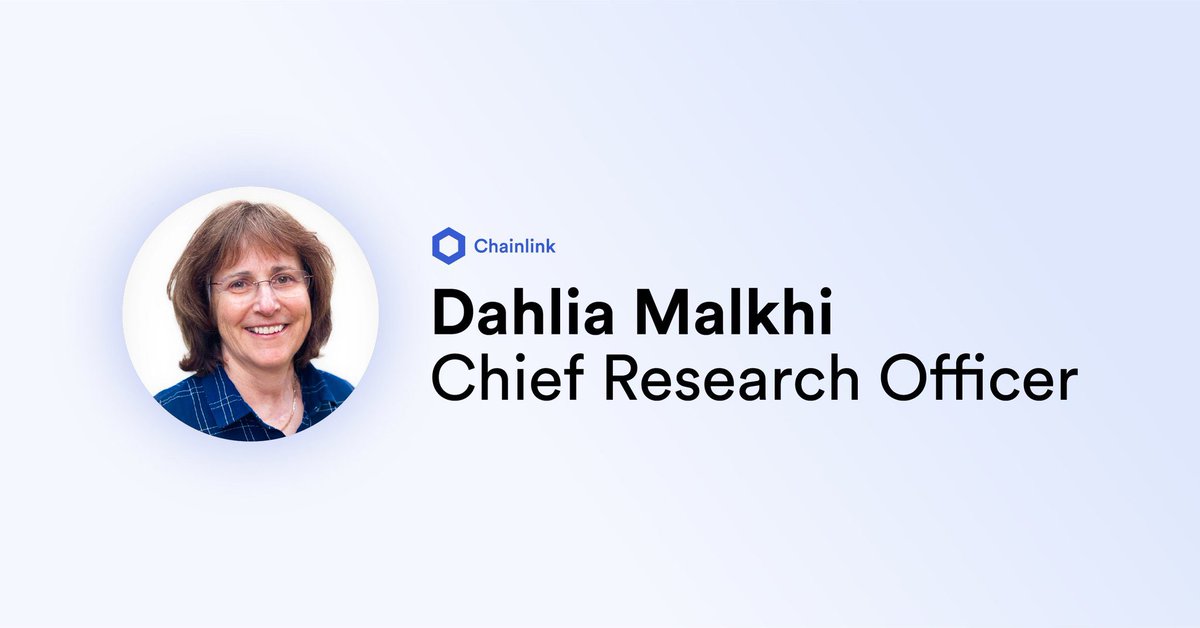 ChainLinkGod's tweet photo. Dr. Dahlia Malkhi:

- CTO &amp; lead maintainer at Diem Association 
- Lead researcher at Novi
- Co-founded VMware Research 
- Decade at Microsoft Research
- Associate professor of CS at Hebrew University of Jerusalem
- 100+ publications
- Now Chief Research Officer at Chainlink Labs https://t.co/32uMFL3mMm