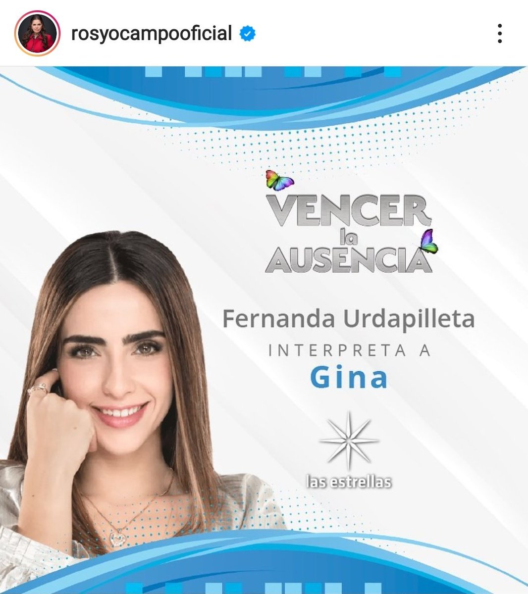 FerUFSpain's tweet photo. ‼ Próximo proyecto.

La productora Rosy Ocampo ha confirmado a @Fer_Uf como parte del elenco de su nueva producción “#VencerLaAusencia”.

Fer interpretará a Gina en la cuarta entrega del "Universo Vencer" por #LasEstrellas. https://t.co/7leB5uvXrg