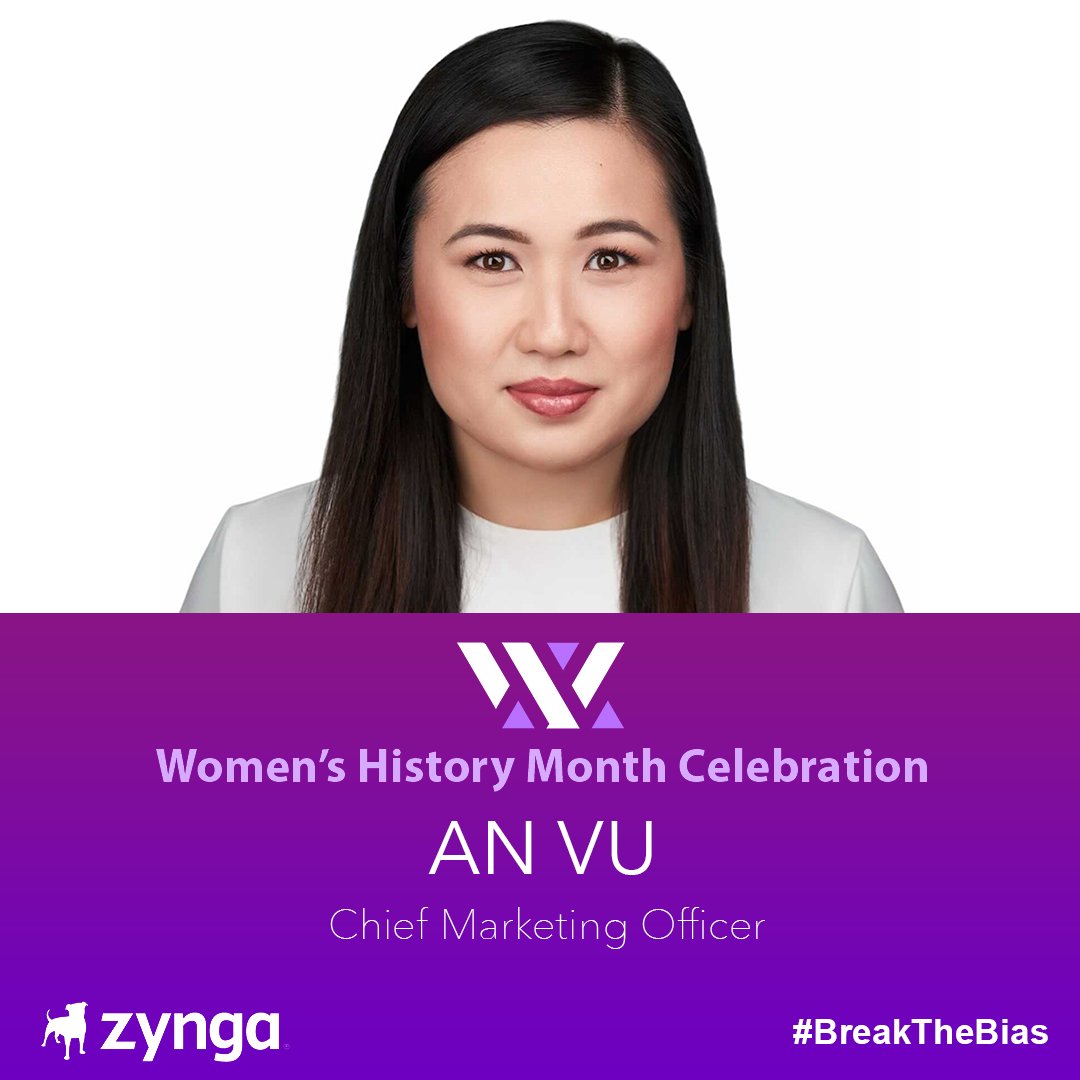 An Vu, Chief Marketing Officer at @SmallGiantGames, strives to #breakthebias by highlighting how diverse and inclusive cultures are critical to building successful and fun teams. #womenshistorymonth zynga.social/xvgb