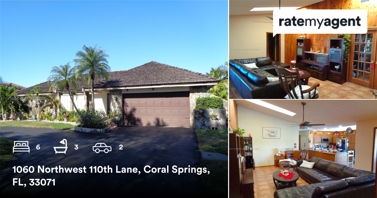 6 🛏 3 🛀 2 🚘
📍 1060 Northwest 110th Lane, Coral Springs, FL, 33071

My latest sale on #ratemyagent
rma.reviews/If2KoKPsoLCF