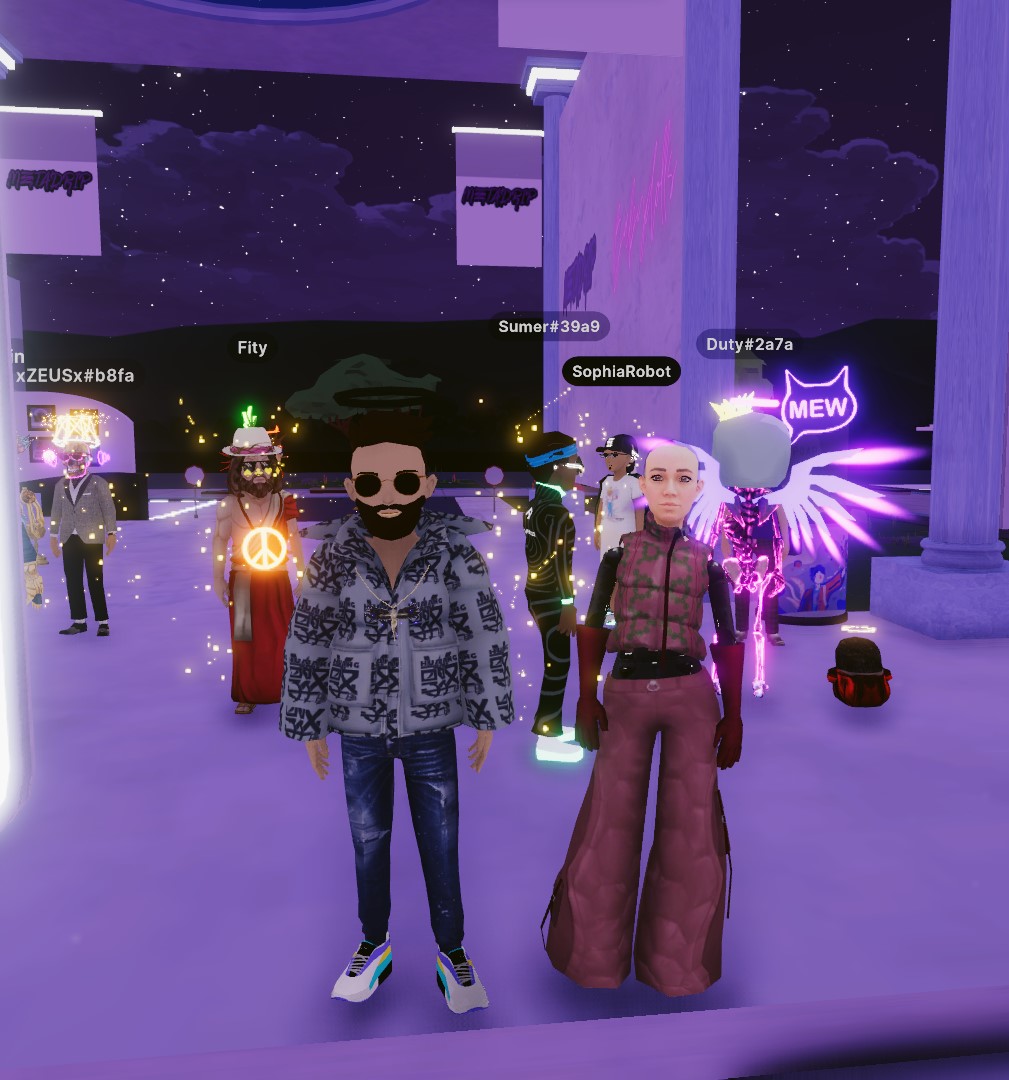 KAZUTOkickz's tweet photo. Thank you everyone for the great experience and great hang outs this weekend at #MVFW22 💜 You all made it so special and welcome to all the new KAZUTO fam!! 💎

Just wanna give a HUGE special shoutout to a few people: @PangeaDAO @Meta1Designs @MetaPartyDCL @DCLBabyDolls 💜 https://t.co/6q4HeTpR0s