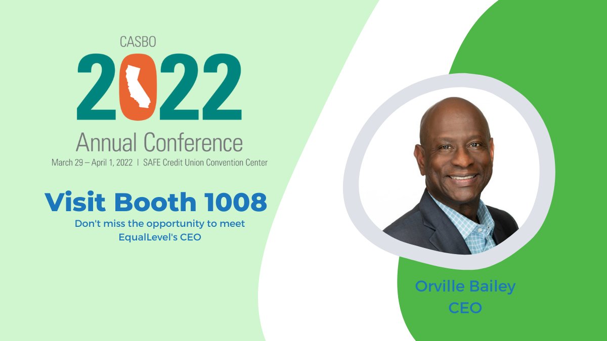 EqualLevel's tweet image. The wait is over, CASBO 2022 is here! Stop by booth 1008 and meet EqualLevel's CEO, Orville Bailey, to learn about the leading procure-to-pay compliance platform. Can't make it? Visit equallevel.com.
....
#EqualLevel #procuretopay #eprocurement #CASBO
