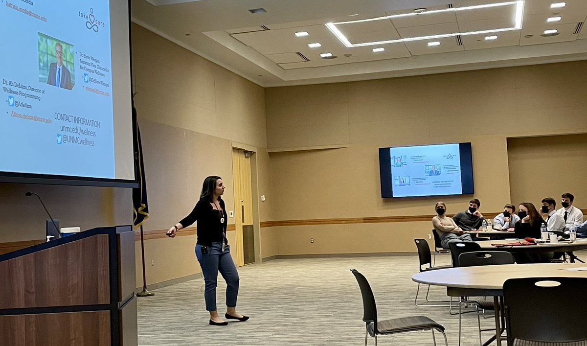 NicoleCarritt's tweet photo. Today, @unmc is excited to welcome students from the KHOP program at @UNKearney. Learning about wellness and resilience, these faces are the future of Nebraska’s rural healthcare workforce. https://t.co/d577aZGyJS