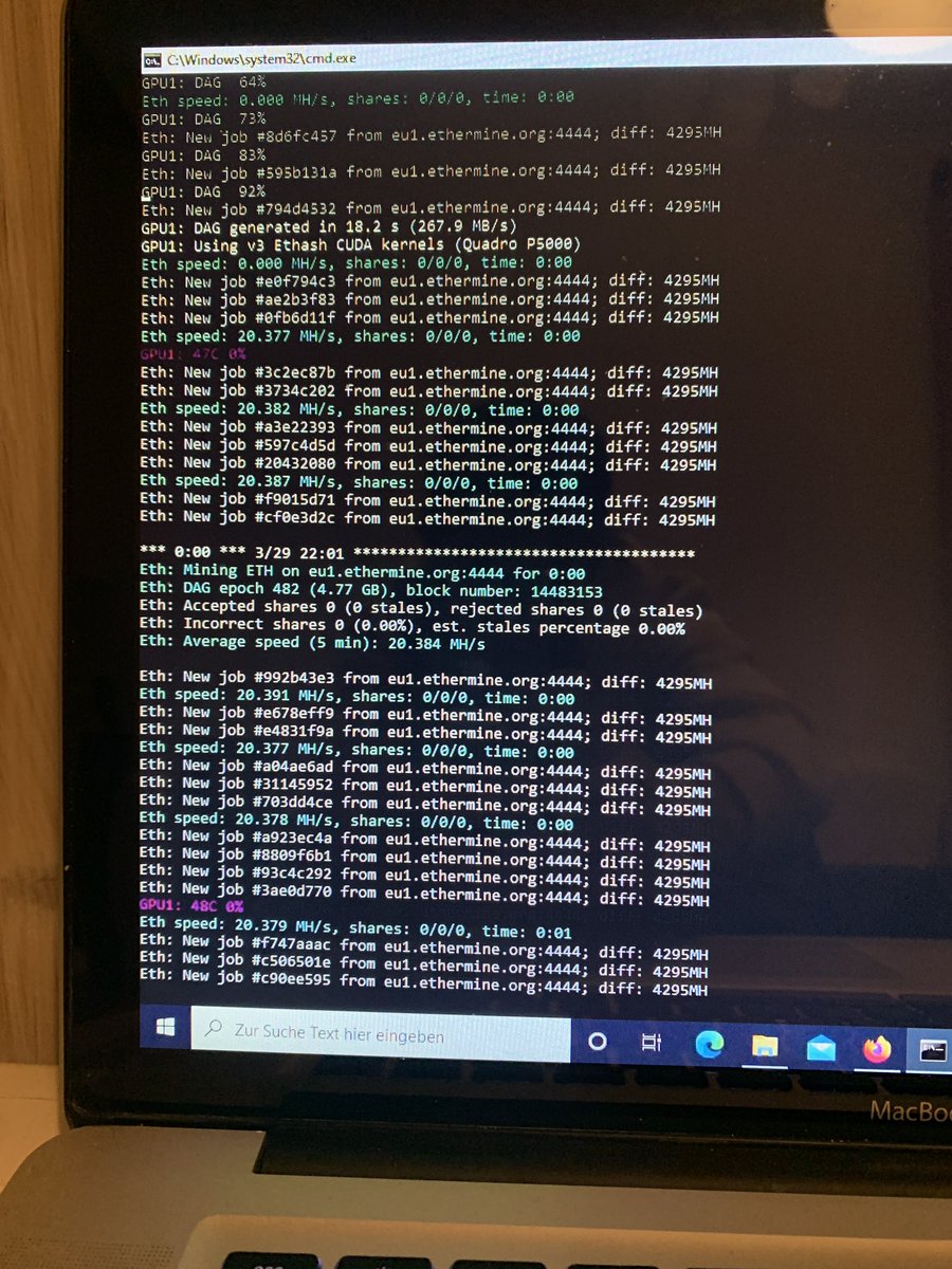 Was so ein MacBook von 08 noch alles so drauf hat😅 #mining #Ethereum