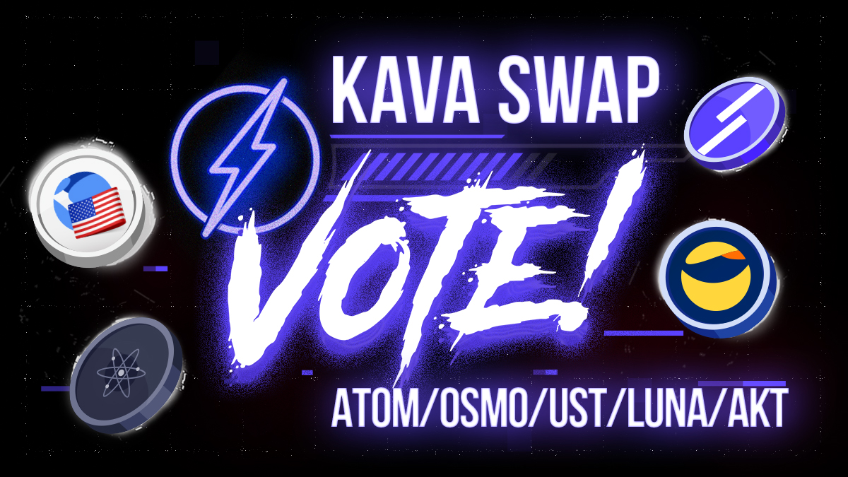 Prop #68 is already at a 99.93% YES! Voting is open for another 24 hours before the Kava Swap #SURGE begins:

🔸 5 new IBC asset pools ($ATOM, $AKT, $LUNA, $OSMO, &amp; $UST) on Kava Swap 
🔸 Up to 2700% reward APYs on new #IBC assets 

Vote here:
app.kava.io/vote/committee…