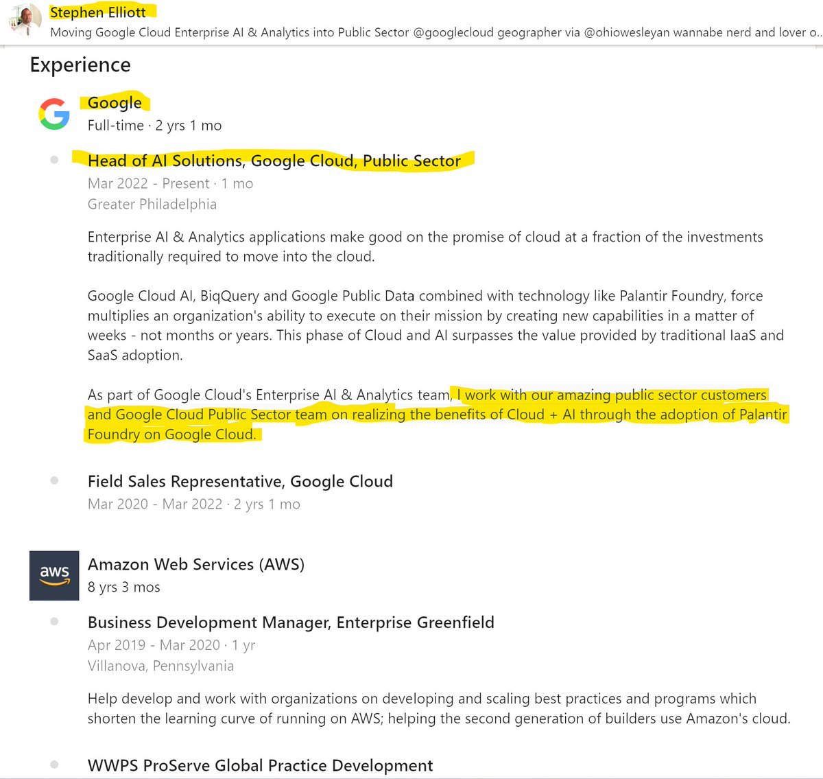 AmericanInvest7's tweet photo. Google is utilizing #Palantir for the same reason as the entire Intelligence Community and DoD – Palantir has the best big data analytics software in the world. A partnership between #Humbl and Palantir will yield amazing results for the USG. @PalantirTech @humblceo @HUMBLPay https://t.co/eZleC6TuV1