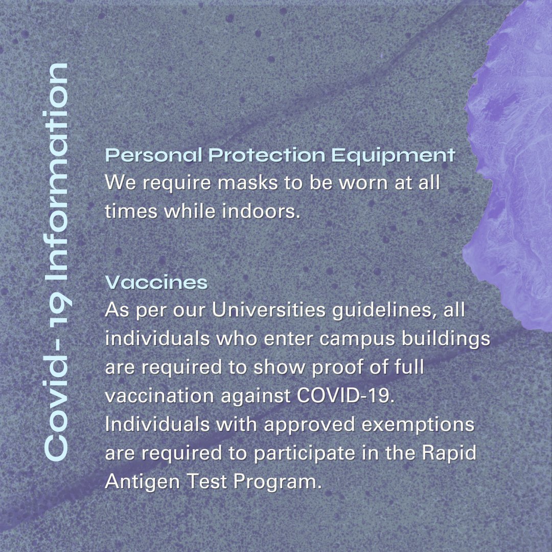 We are committed to ensuring a safe event. As per University guidelines, individuals who enter campus buildings are required to wear a mask &amp; show proof of full vaccination against COVID-19. For more info on Ryerson’s Vaccination and Masking Policy click ryerson.ca/covid-19