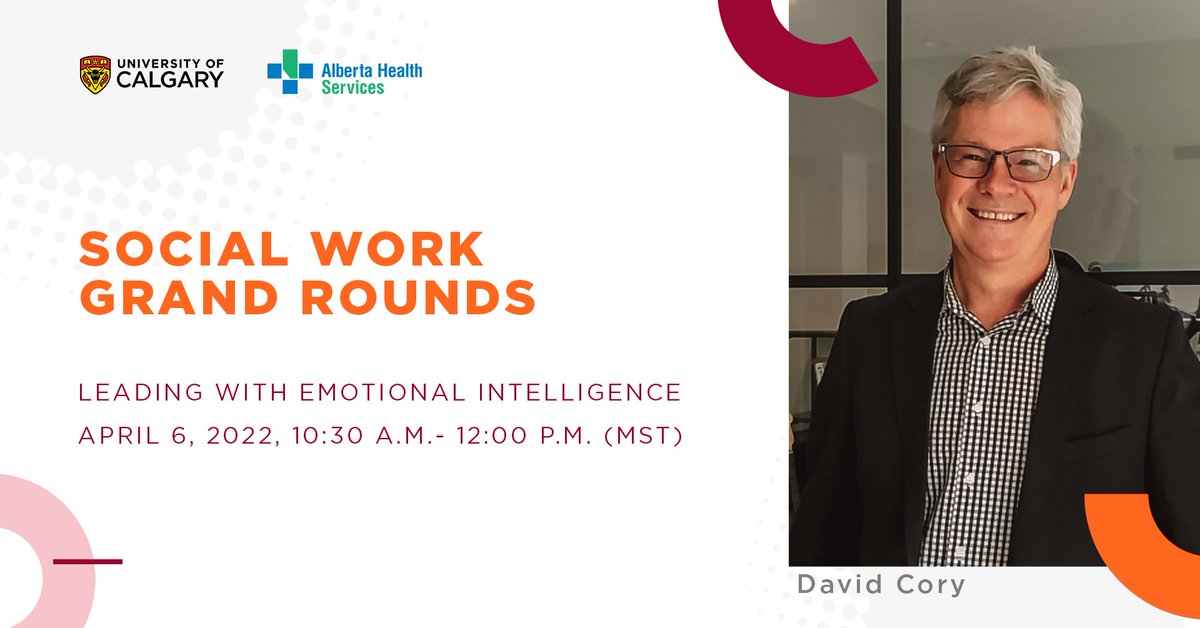 UCalgary_FSW's tweet photo. What exactly is EI/EQ? And why is it so important for those in social work and the health sciences? Join David Cory for the answers next Wednesday, April 6 (10:30 a.m.).  Free &amp; online! Register: https://t.co/ynfgFOE7P5 https://t.co/o3HyOrhEDg