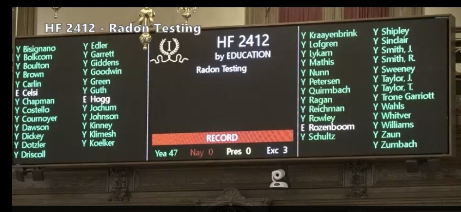 angie_sylling's tweet photo. We did it, Gail! Today HF2412 The Gail Orcutt School Radon Safety Bill passed out of the Iowa Senate and heads to the Gov. Thank you to all House and Senate members that supported this life-saving bill! We love you, Gail! #ACSCANIowa https://t.co/BSELnCRAod