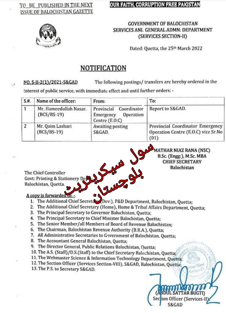 سول سیکریٹریٹ بلوچستان tweet media