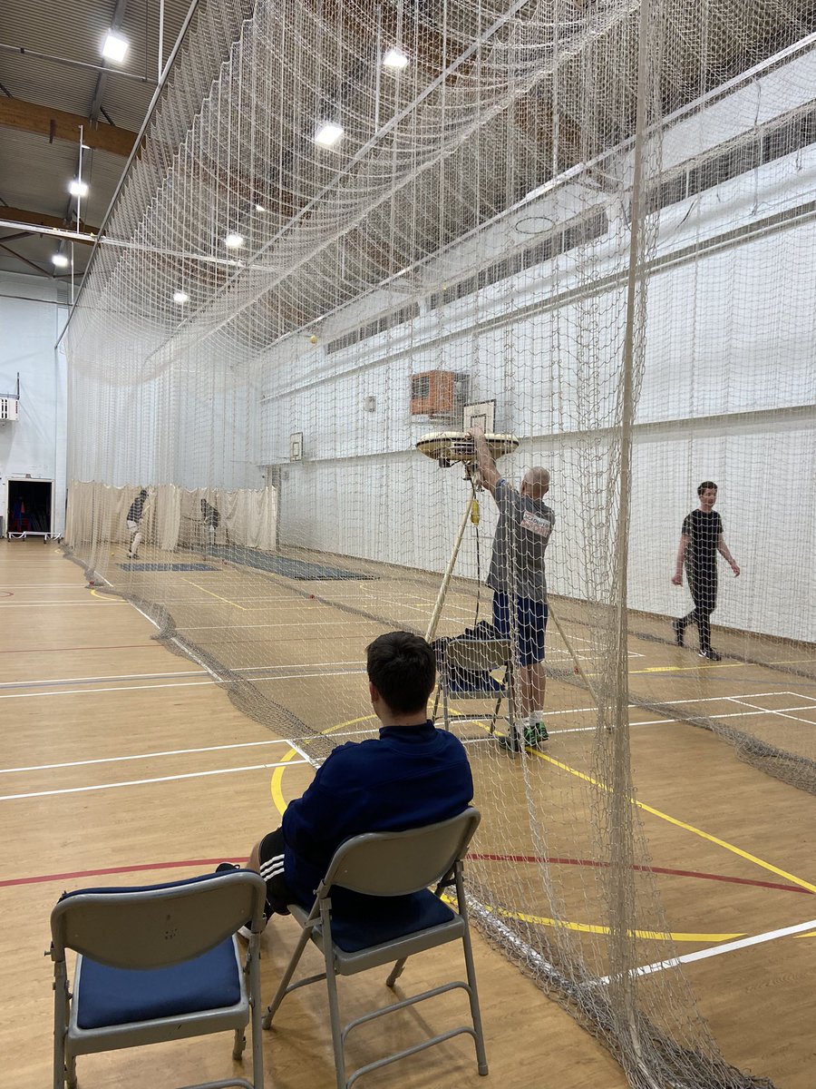 sandbachcc's tweet photo. Indoor nets in full swing with Coach Nolan looking to get the lads ready for the season!🏏 #MoreThanCricket https://t.co/t6scdPWtsx