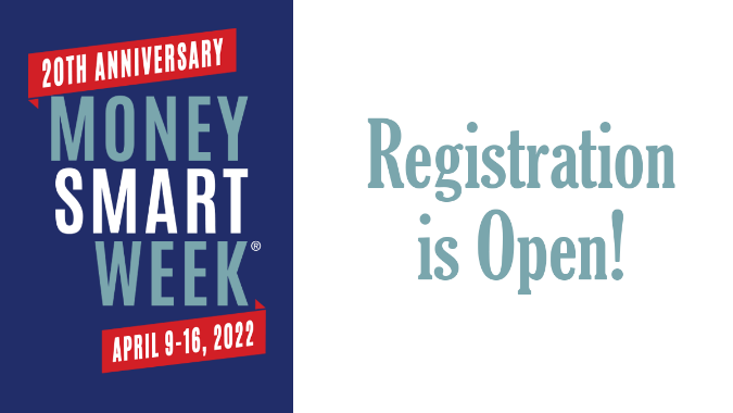 kydfi's tweet photo. Join @MoneySmartWeek Saturday, April 9 – Saturday, April 16, 2022 for a week of financial capability programming focused on those hardest-hit by the pandemic. Learn more: https://t.co/FTZpdm8KtS https://t.co/GVZQ9gfIaG