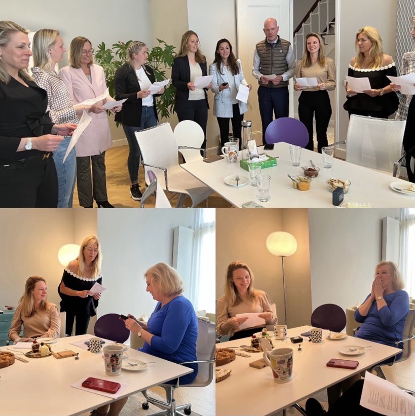 deBoorderAdvo's tweet photo. 20 jaar aan ons kantoor verbonden en nu met vervroegd pensioen! We namen afscheid met een lied! Lieve Hetty, dank voor al je werk en geniet nog vele jaren met je man, kinderen en kleinkinderen! #secretaresse #boekhoudster #officemanager #duizendpoot https://t.co/cxMgvPmylI