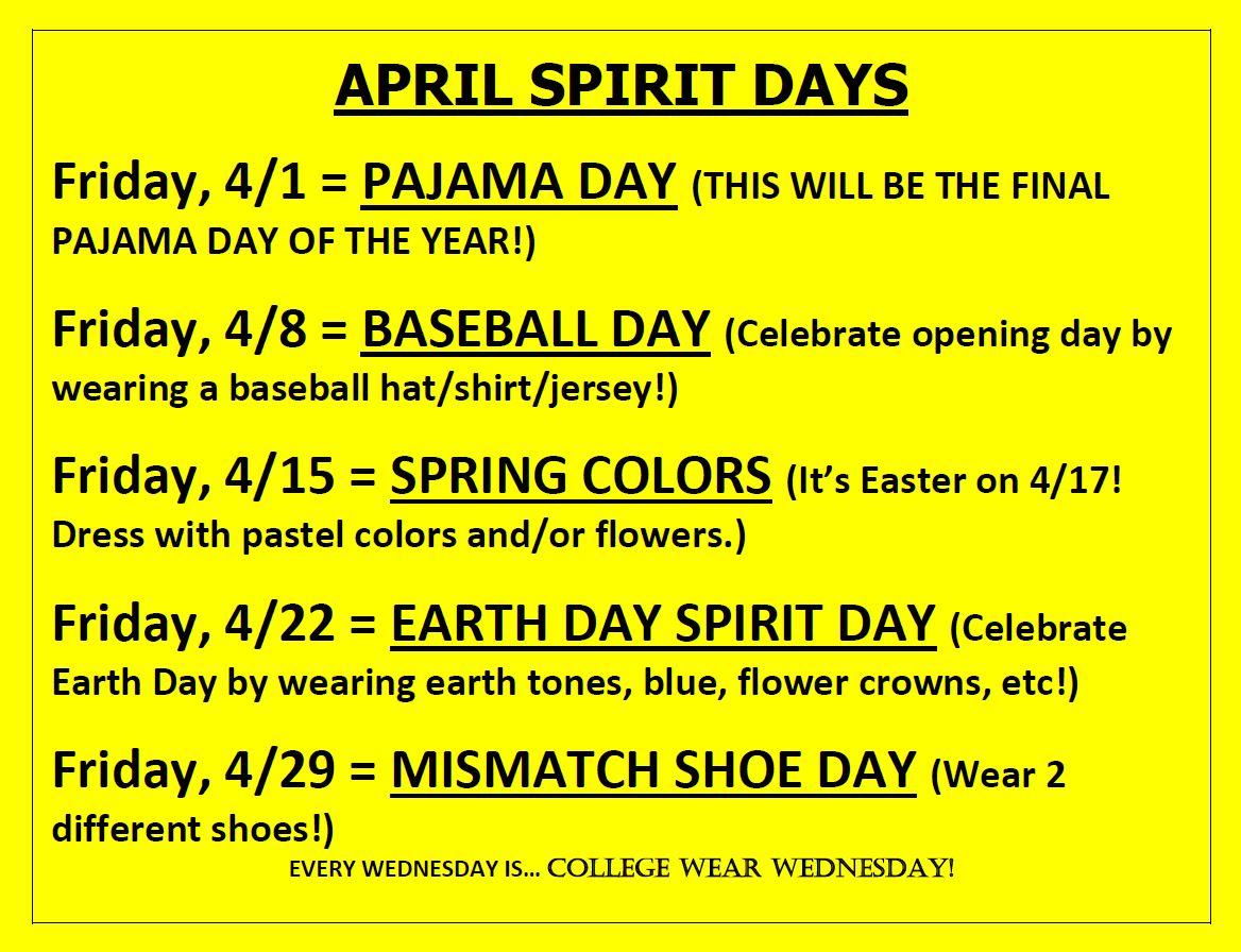 👟🐬April Dress Dates🌺🌍👒