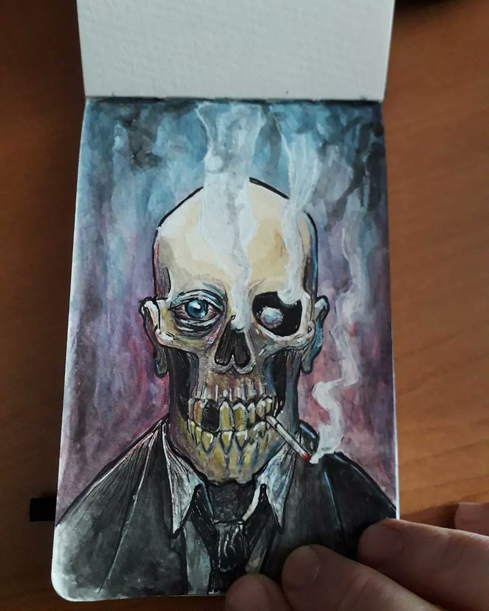 SamaelGore's tweet photo. It's been a while since I last painted, with my studies, the pandemic and also some mental health issues. Here are some visual notes and warms up or exploration. Not sure what these will become.
#darkarts #monsters #horror #watercolours https://t.co/JfjRBfNpOJ