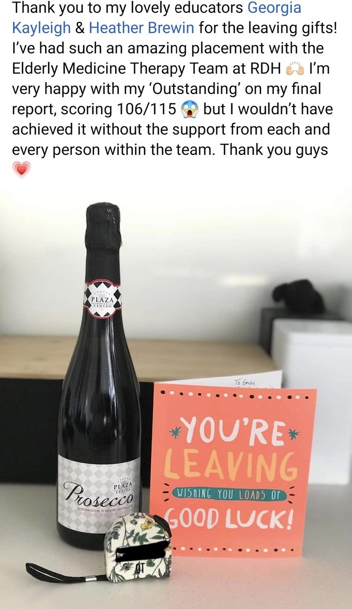 geekiernan's tweet photo. Huge welldone to our 2nd year OT student, who passed her placement today with an amazing overall grade. Such a pleasure to teach you and watch you develop 💚 https://t.co/mtigG6eJ80