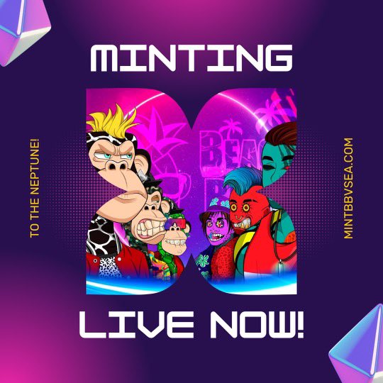 bbvsea's tweet photo. Our minting is live. Go get your phase 2 mints 🙌🏼🚀 #nftminting #nft #NFTProject https://t.co/dHlfKmqamE
