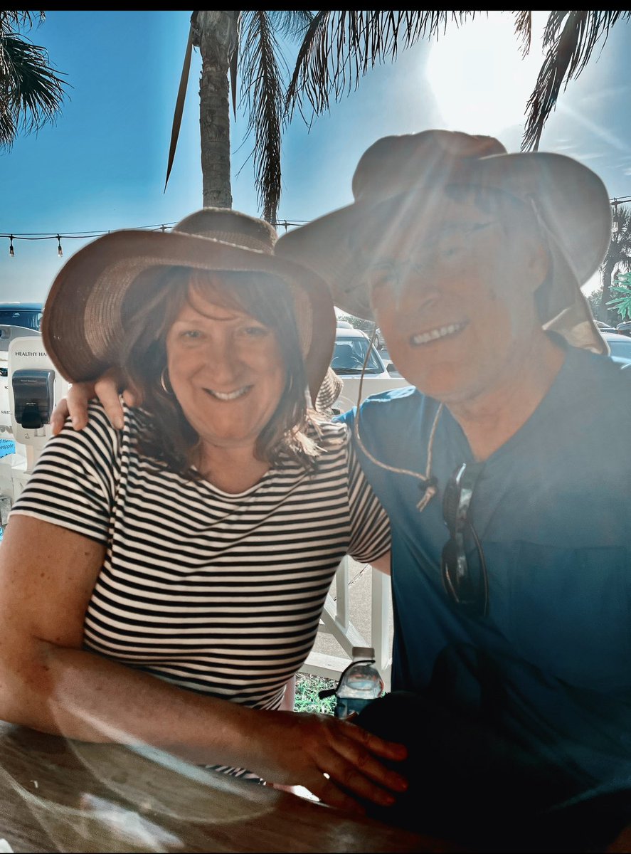 BOB and I at St Pete , Pass A Grille Beach. Beautiful Day