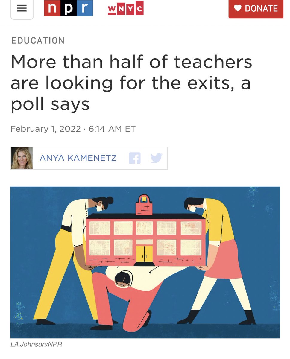 More than half of teachers are looking to leave teaching. 

Let’s do the math: There are roughly 4.4 million teachers in the US. 

If we lose 1 out of 4 (25%), that is 1.1 million teachers. 

1.1 million teachers…