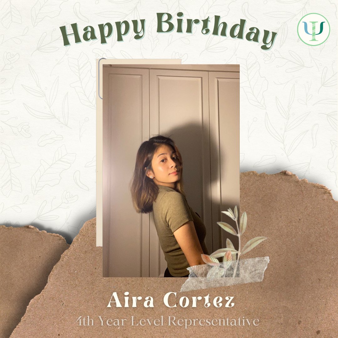 ACpsychs's tweet photo. Happy birthday to our dearest 4th year Level Representative, Aira Cortez! 

Thank you for your optimism and hard work. Indeed, it has been a wonderful journey working with you. May you accomplish all the great goals that you have set for yourself.

We love you! 💙 🤍 💚 https://t.co/NtDf5lvruG