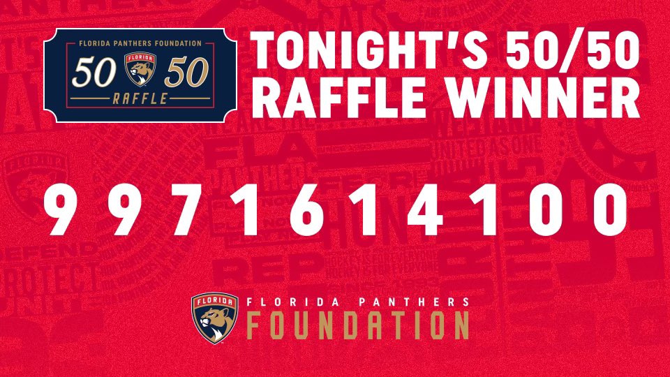 Florida Panthers on Twitter "RT FlaPanthersCARE Tonight’s winning 50