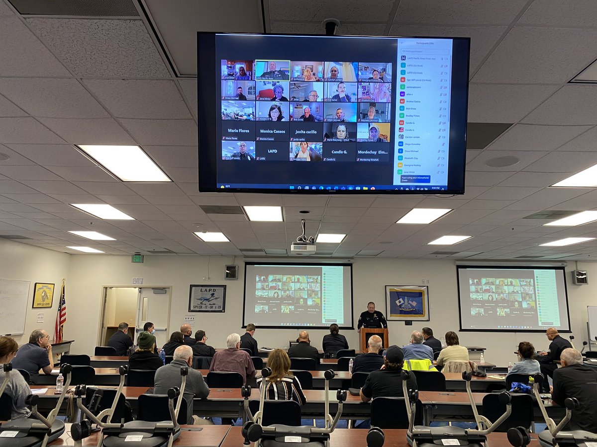 Welcome to our first day of OWB Pacific Division Citizen Police Academy. We currently have 16 in person and 40 participants on our virtual platform. If you would like to join please contact Sgt Cook by email at 36258@lapd.online #LAPD #Community