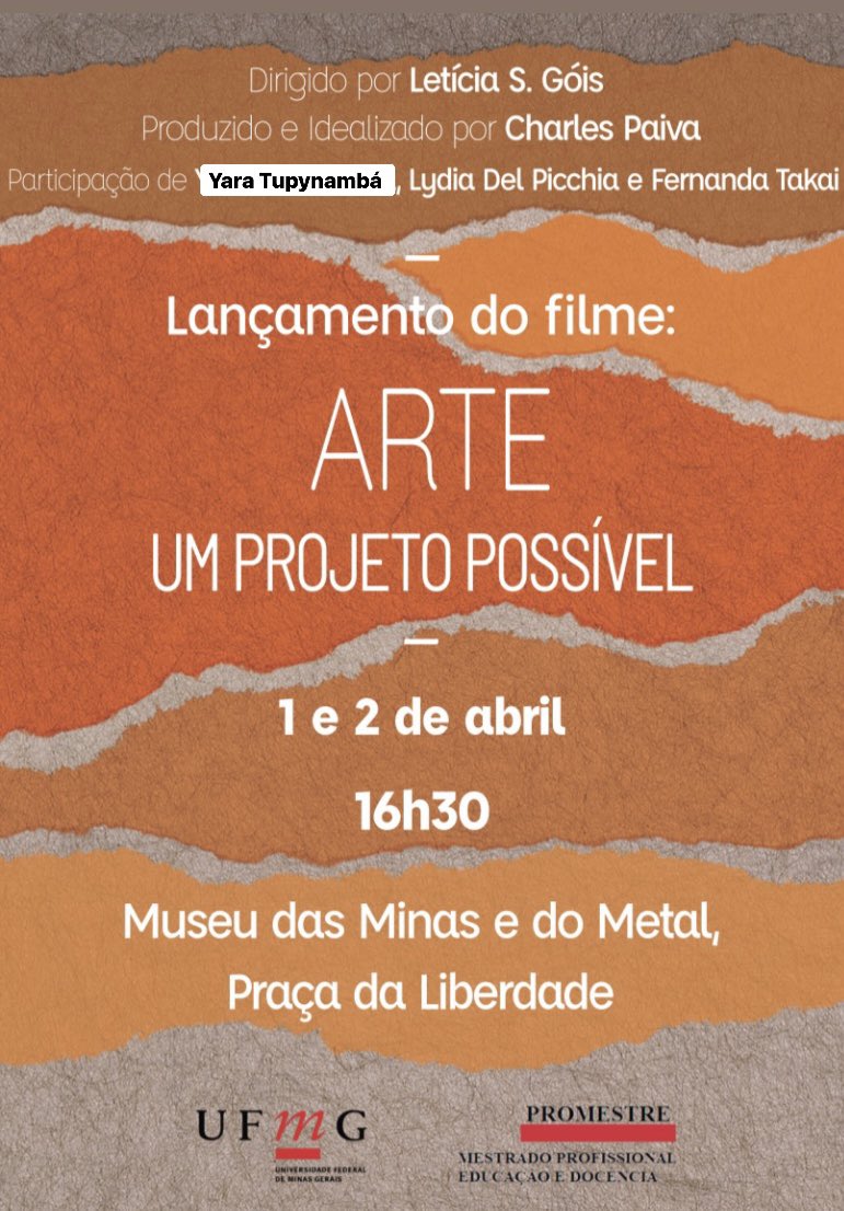 charlespaiva26's tweet photo. Lançamento do meu curta documental sobre a Iniciação Científica em Arte. Se vc for, ficará tudo mais lindo 🎥❤️ https://t.co/J4CTjRPHC5