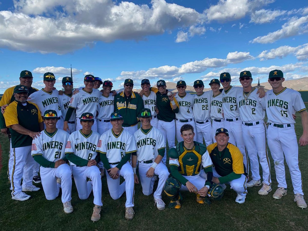 BishopManogue48's tweet photo. Coach Oppio celebrates his 700th Bishop Manogue baseball win tonight! Way to go Miners in a victory vs. Reed!!! https://t.co/fhKT6yAswQ