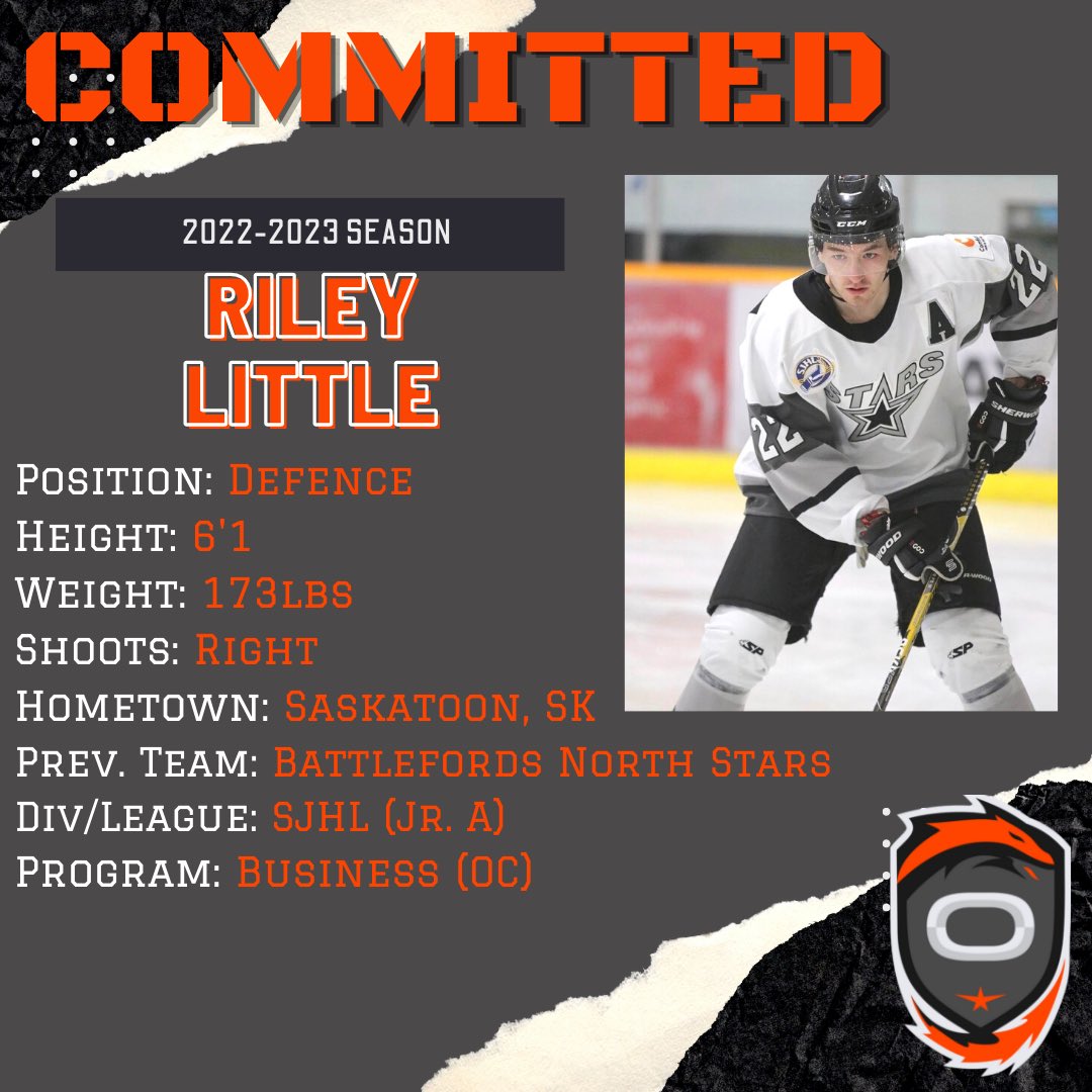 OkanaganLakers's tweet photo. COMMITMENT: Your Okanagan Lakers are proud to announce another commitment for the 2022-2023 season! 

2001 born Defence-man Riley Little will be joining us next season while studying Business at OC 

Welcome Riley! 

#welcometothelakeshow https://t.co/6ecxvkbznA