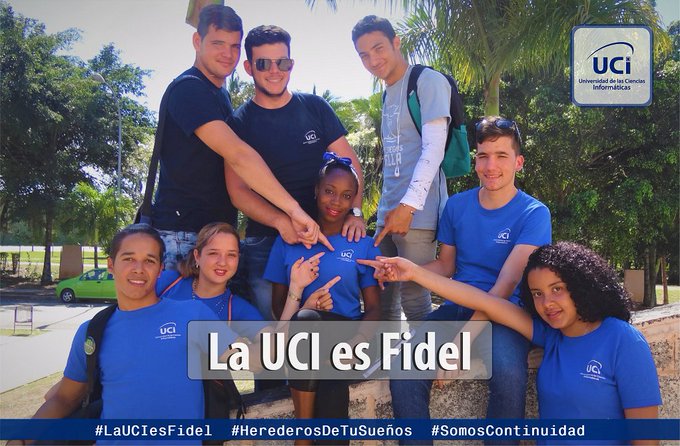 dellylien1's tweet photo. Con los jóvenes de mi @universidad_uci #VamosConTodo aportando al desarrollo de #Cuba fundando futuro, fieles a la máxima martiana "Con todos y para el bien de todos" y al legado de #FidelPorSiempre de convertir reveses en victorias 
#CubaViveYTrabaja @DiazCanelB @PresidenciaCuba https://t.co/SFJx3h33Je