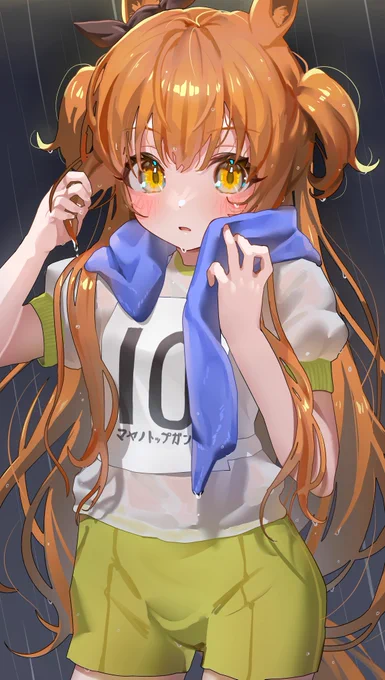 雨の日もがんばるマヤ… #ウマ娘 #マヤノトップガン 