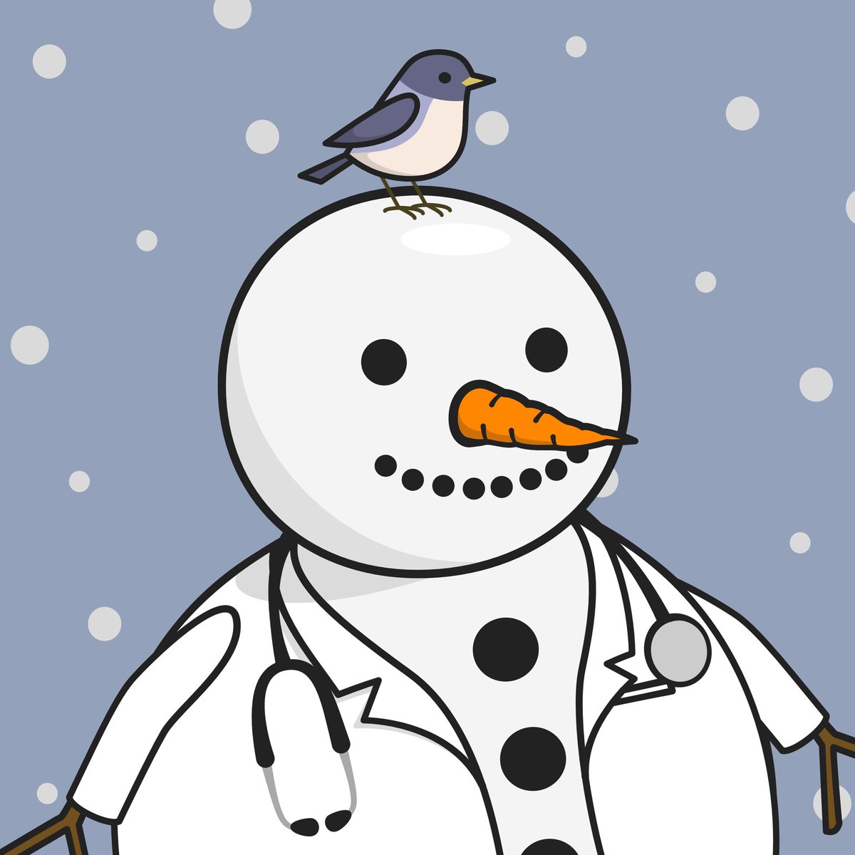 SnowmanNFT_'s tweet photo. Snowman Society is a new NFT project from full-time physician and amateur graphic designer. Many challenges and obstacles to come. https://t.co/dgx1dmz2dB