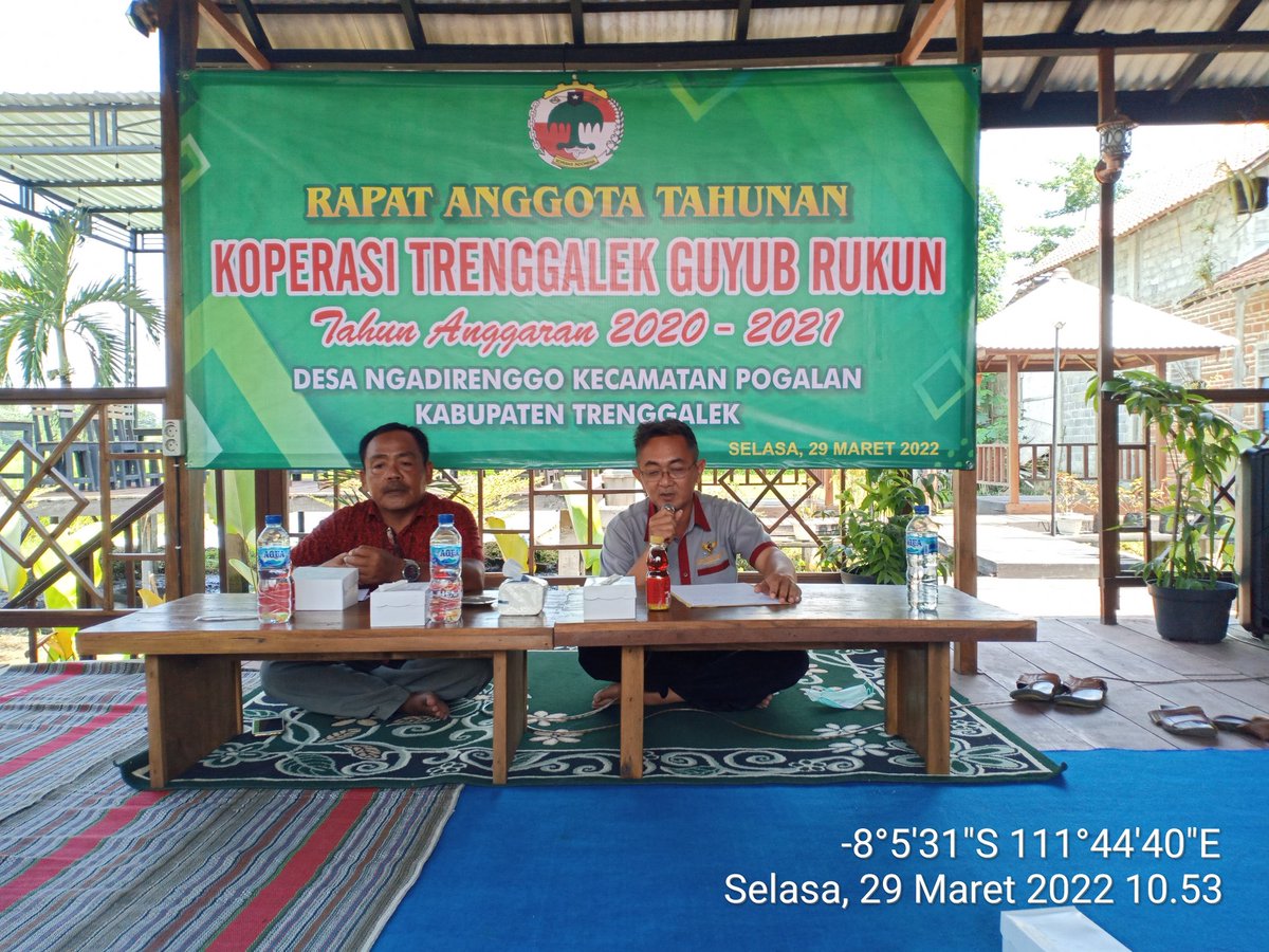 oranghutanandh1's tweet photo. Pelaksanaan RAT tutup tahun buku 2021, koperasi jasa Trenggalek Guyub Rukun, Desa ngadirenggo, kec. Pogalan Kab. Trenggalek Jatim.
@KemenkopUKM
@depkop
#ppklkemenkopukmri
#ppkljatim
#ppkltrenggalek
#ppkl
#aktifatorkoperasi https://t.co/STlmDoqlGt