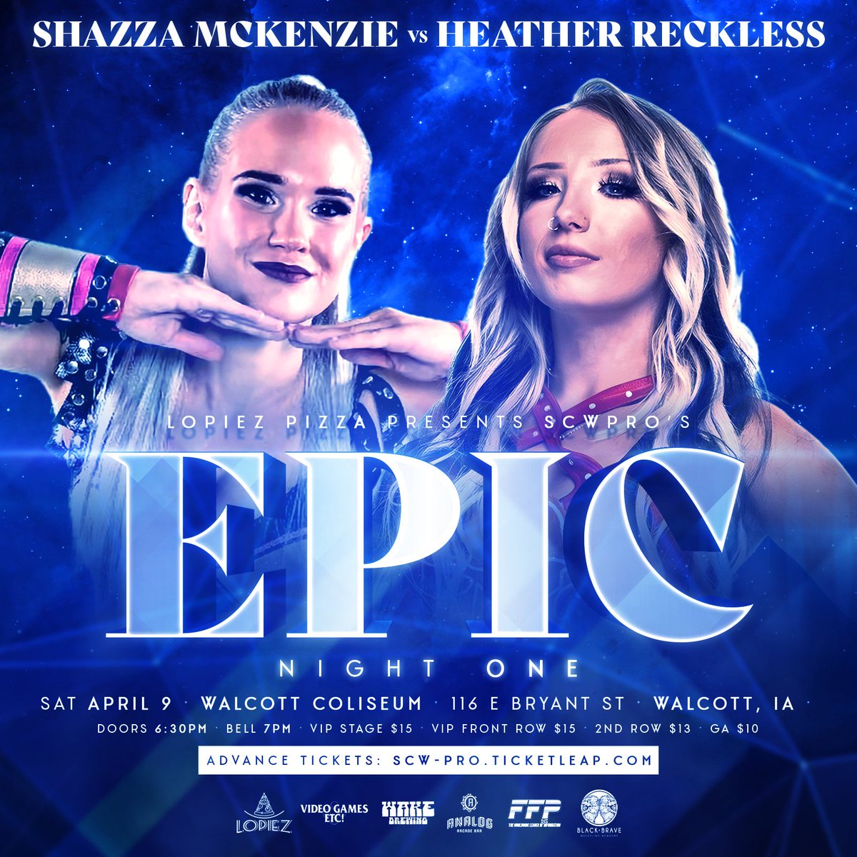 CatchThePinfall's tweet photo. The one match at @SCWPro I'm looking forward to more than anything!
Apr 9 at the Walcott Coliseum!
@Shazza_McKenzie vs @Heathereckless!!!!
#Shazzamerica #DevilsLittlePrincess https://t.co/VUEBr2sJaY