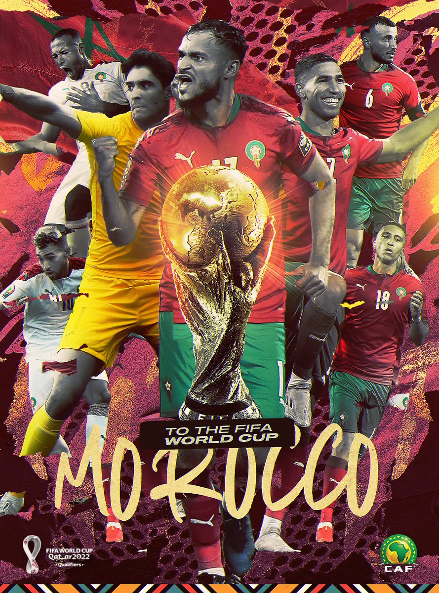 CAF_Online's tweet photo. 𝐑𝐎𝐀𝐑! 🦁

🇲🇦 Morocco seal #WorldCup qualification for the sixth time ⚡

#WCQ | @EnMaroc https://t.co/x2j6g3d4kV