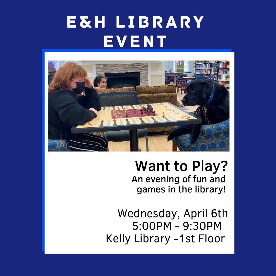 EHCLibraries's tweet photo. Next week the #KellyLibrary will be celebrating National Library Week and on Wednesday, April 6th we will be playing games, popping popcorn, having a good time, and guess what! You are invited! We hope you will join us for an evening of fun! https://t.co/M7sfTk3YTc