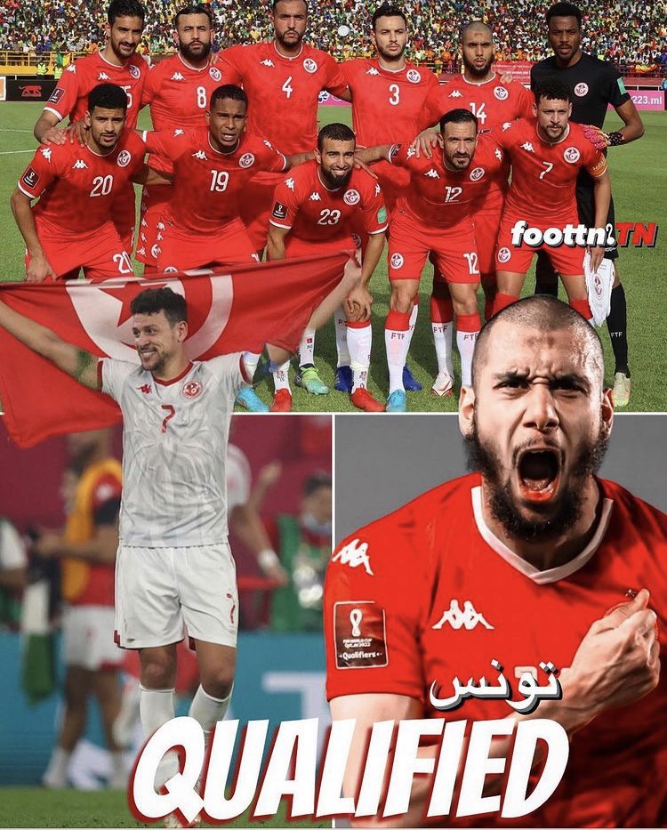 LADCOfficiel's tweet photo. ALLAH U AKBAR 🇹🇳🦅
LA TUNISIE EST QUALIFIÉE POUR SA 6ÈME COUPE DU MONDE !!! 

JOUEURS,STAFF,DIRIGEANTS, SUPPORTERS ET PEUPLE TUNISIEN : JE VOUS AIME WALLAH ❤️❤️❤️❤️🇹🇳🇹🇳🇹🇳🇹🇳🇹🇳🇹🇳 https://t.co/w2ha7QA1Lg