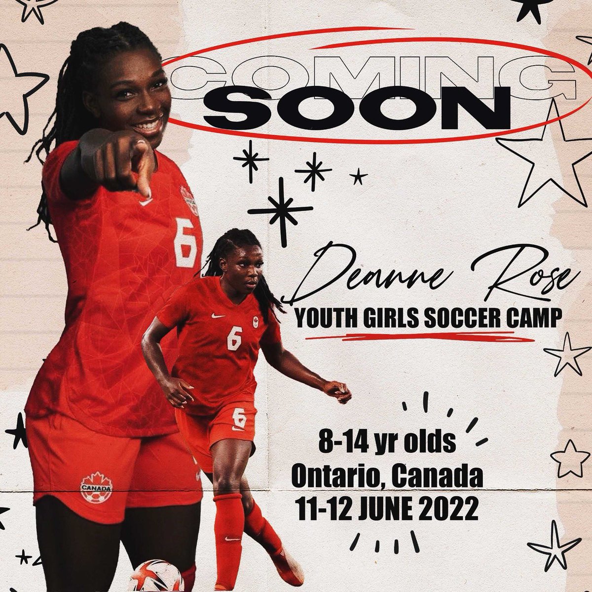 deannecynthia_'s tweet photo. Excited to announce that I will be hosting my very first youth girls soccer camp in my hometown, Alliston, Ontario this upcoming summer!! Check out https://t.co/laqRxVs4bs  to preregister for more information! https://t.co/n2XolSODtT