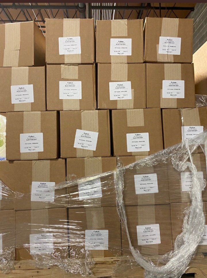 AlabamaGal4USA's tweet photo. Evidence of #Election theft & #VoterFraud in #FultonCounty #GA, where members of the sheriff's dept were caught on video in a remote building shredding #ballots. A phrase to remember #Georgia theft by: "#Drivebys & Election Lies" = attempted murder of under oath witnesses=#video. https://t.co/yRvnSjUPzp