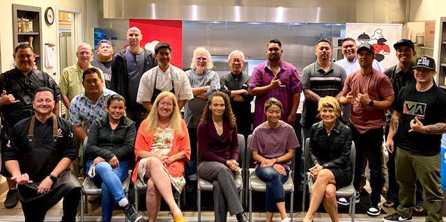 Was fun to teach a master class for professionals on fish cookery. With Brooks Takenaka on sustainable fishing. #hawaiiculinaryeducationfoundation #unitedfishingagency