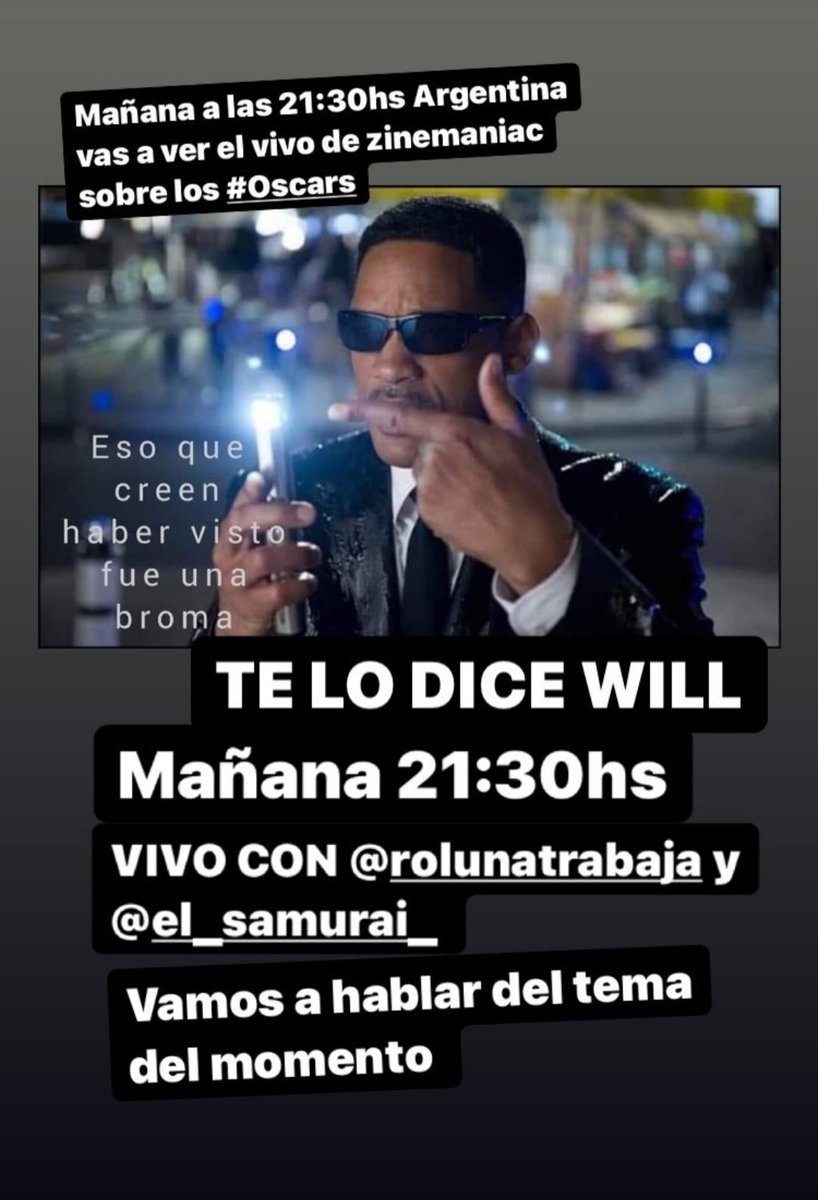 ZinePodcast's tweet photo. Mañana #Oscars #Oscars2022 #Cine #Review #willsmithchrisrock https://t.co/sSUasLejqO