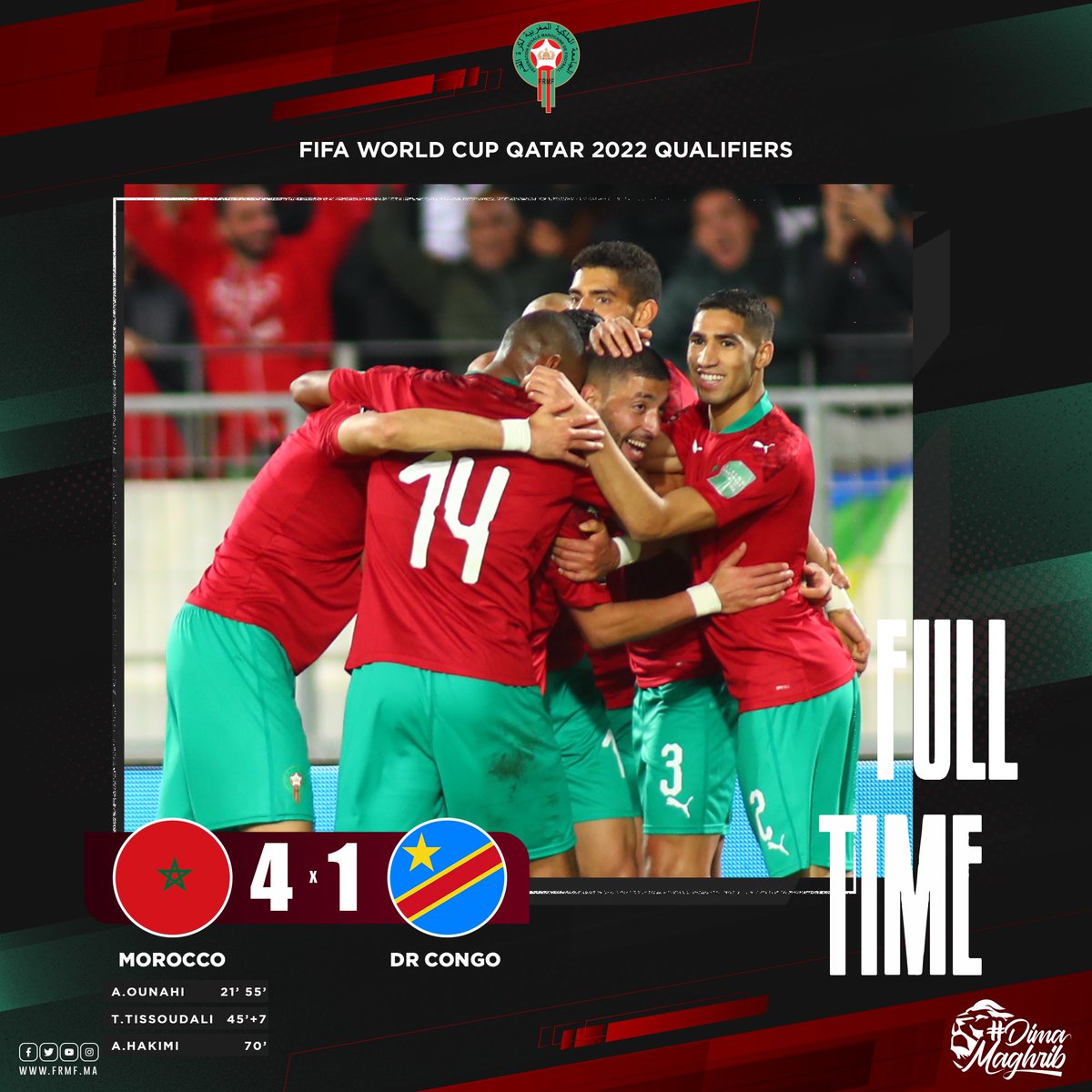 EnMaroc's tweet photo. YOU all made Casablanca shook, 𝗪𝗛𝗔𝗧 𝗔 𝗡𝗜𝗚𝗛𝗧!! 🔥🔥🔥 𝗢𝗙𝗙 𝘁𝗼 𝗙𝗜𝗙𝗔 #𝗪𝗼𝗿𝗹𝗱𝗖𝘂𝗽 𝗤𝗮𝘁𝗮𝗿 𝟮𝟬𝟮𝟮 🔥🔥🔥

#DimaMaghrib 🇲🇦 #FIFAWorldCupQualifiers #WCQ2022 #TeamMorocco https://t.co/JgjwnEi8sk