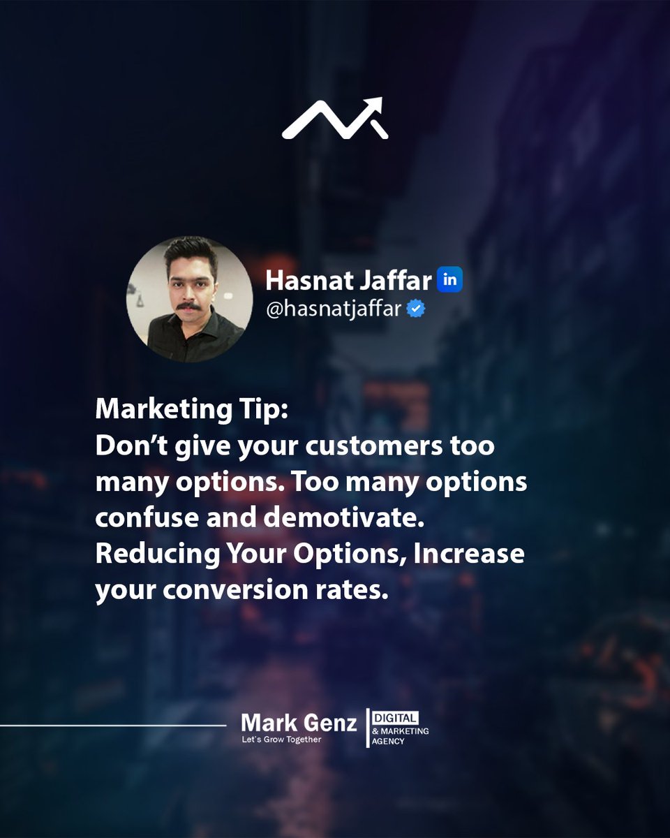 markgenzglobal's tweet photo. Marketing Tip...

#socialmediamarketing #biden #america #usa #nyc #americanstartup #digitalbrandingagency #digitalmarketingtips #socialmediatips #socialmediaadvertising #marketingstrategy #business #people #help #smallbusiness #facebook https://t.co/qhyfTcU02T
