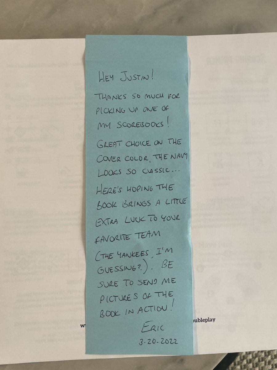 _justinddiamond's tweet image. Always been a Bob Carpenter scorebook guy, but decided to change it up this year. Found @72doubleplay with @_EricSchmidt as the creator. 

Love the layout! Love the personal note at purchase. Looking forward to updating my #FinalScorecard hashtag in 2022!