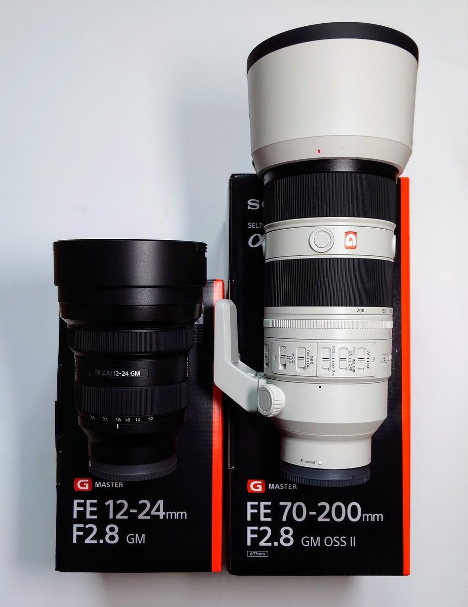 La famille s'agrandit: les merveilles Sony 12-24 mm F/2.8 GM et 70-200 mm F/2.8 GM OSS mark II qui vont m'accompagner au quotidien pendant de nombreuses années je l'espère ! 🔥

Merci <a href="/SonyFrance/">Sony France</a> pour le soutien 🙏

Premières photos avec dès demain sous le soleil californien ! 📸