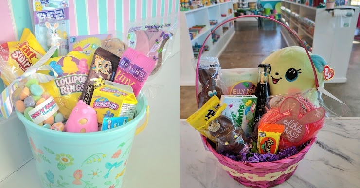 Century_Square's tweet photo. Skip the target lines and sifting through a craft store this Easter and let Hey Sugar take care of your Easter baskets this year! Get a basket that will delight any kiddo with an assortment of candies or a soda basket! https://t.co/dRL9mmdcqq